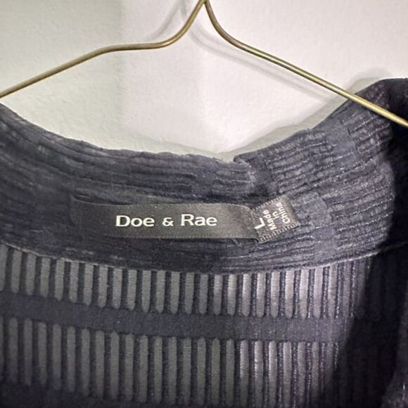 Doe & Rae Navy Shirt Dress  L - Picture 13 of 13